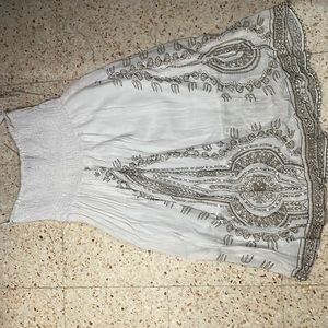 White strapless 00s mini dress